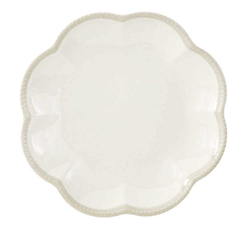CANVAS Scalloped Side Plate, BPA-free, Plastic, Ivory Colour F1