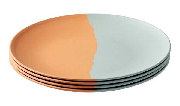 CANVAS Two-Toned Side Plate Set, Round, Bamboo, 4-pk W9