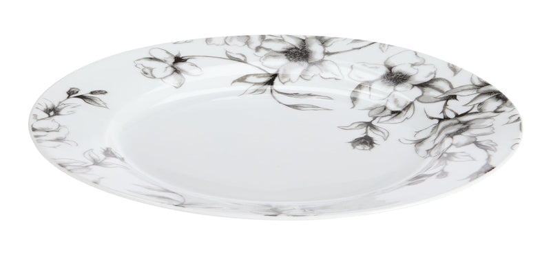 CANVAS Wild Rose Dinner Plate, 1-pc, White, Dishwasher & Microwave-Safe I7
