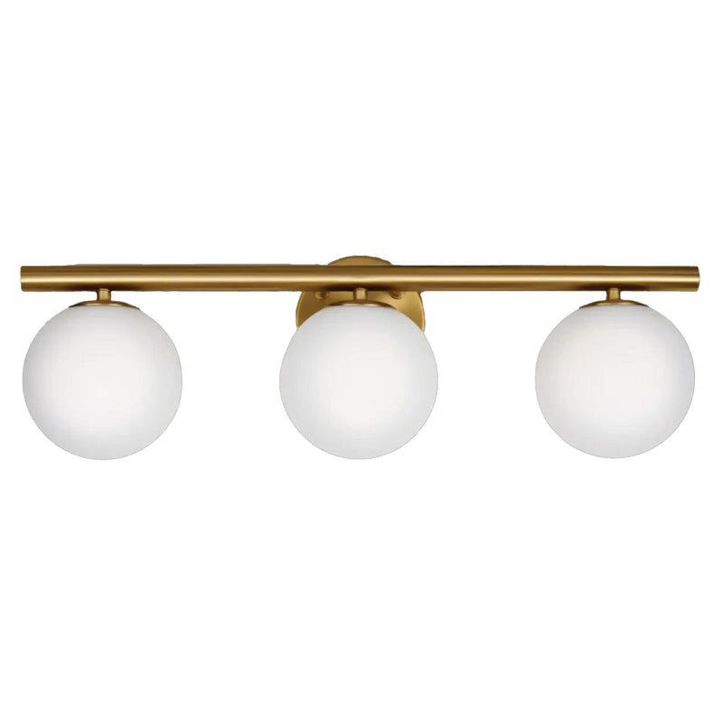 CANVAS Winslow 3-Light Vanity Light Fixture with Opal Glass Shades, Brushed Gold Z5