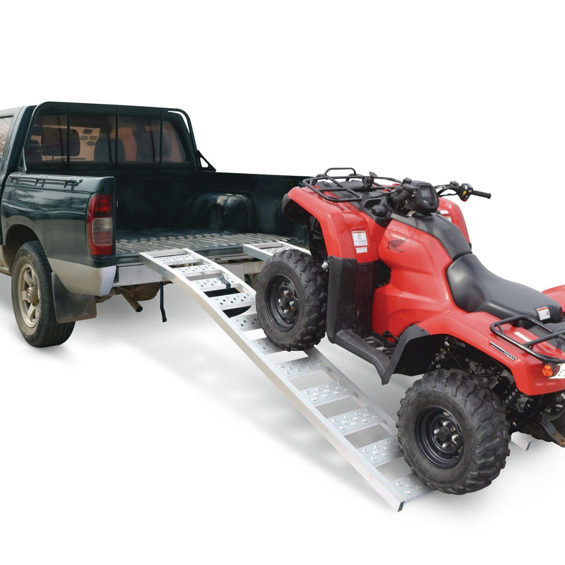 CargoMaster Aluminum Arched Loading Ramps Pair with Adjustable Straps, 90 x 12-in, 2-pc Y3