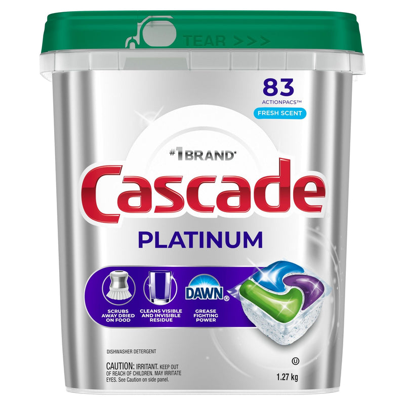 Cascade Platinum ActionPacs Fresh Dishwasher Pods, 83-ct U3