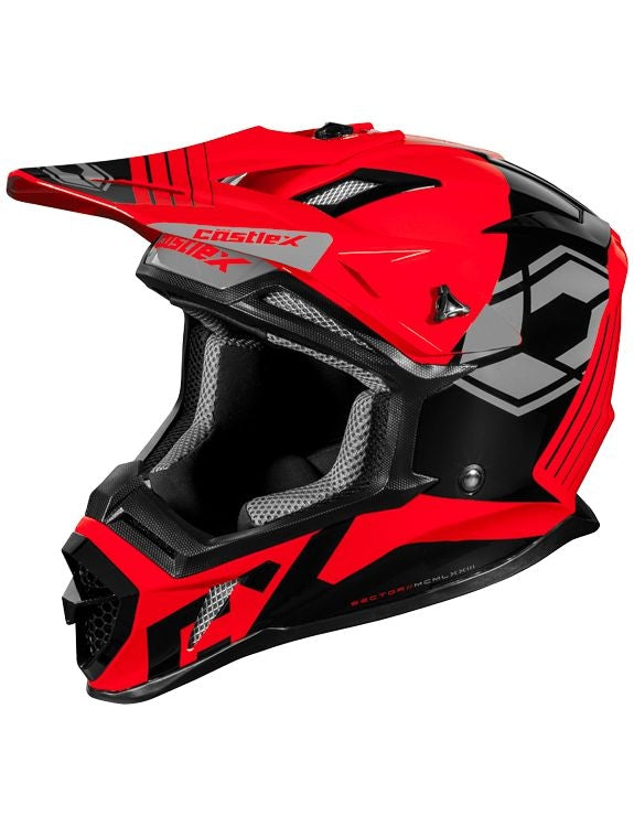 Castle X CX200 Sector MX Helmet, Red C6