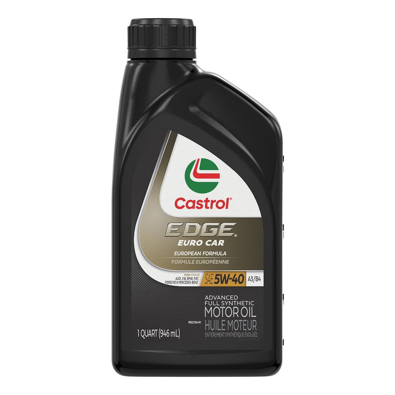 Castrol EDGE 5W40 A3/B4 Euro Advanced Synthetic Engine/Motor Oil, 946mL T6