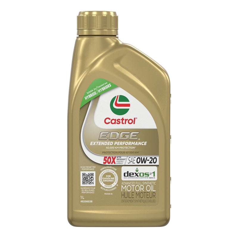 Castrol EDGE Extended Performance 0W20 Synthetic Engine/Motor Oil, 1-L J2