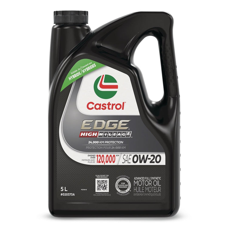 Castrol EDGE High Mileage 0W20 Synthetic Engine/Motor Oil, 5-L D1