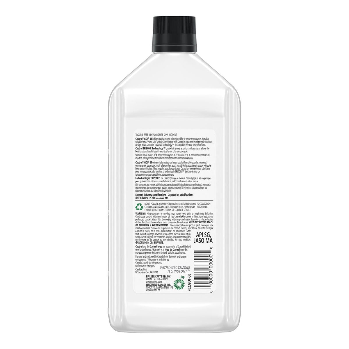 Castrol Go! 4-Stroke 4T Motorcycle Oil 10W40, 946-mL