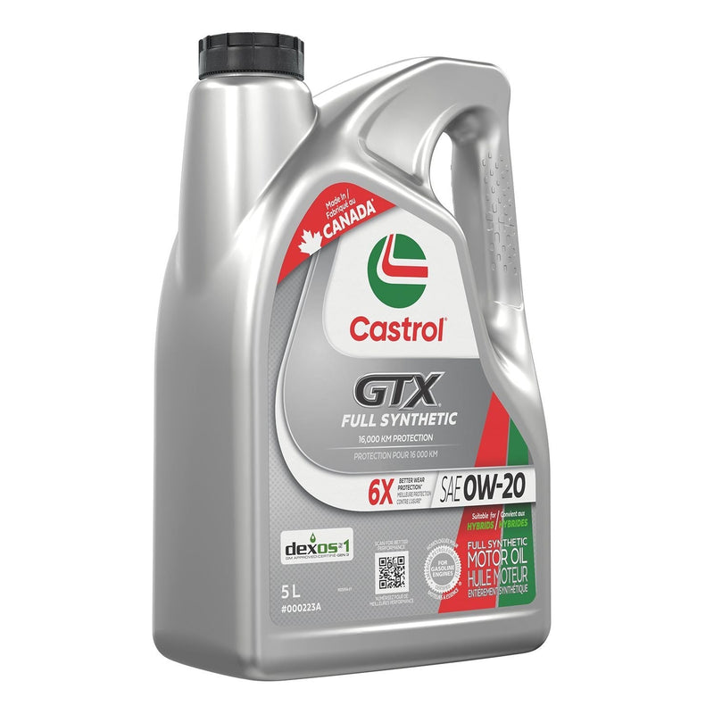 Castrol GTX Full Synthetic 0W20 Engine/Motor Oil, 5-L Jug S0