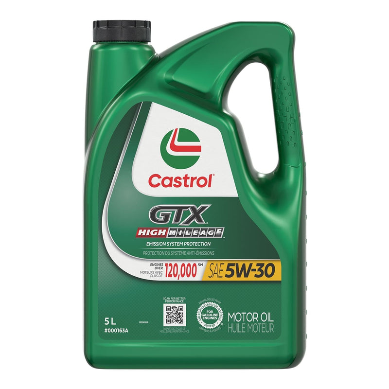 Castrol GTX High Mileage 5W30 Conventional Engine/Motor Oil, 5-L F1
