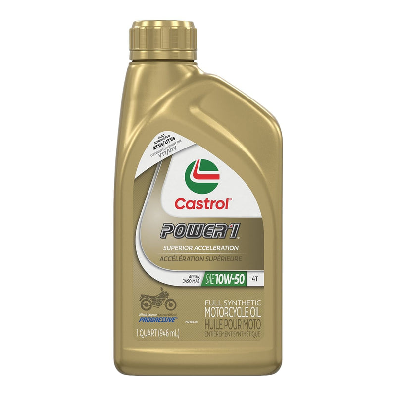 Castrol Power1 Motorcycle Oil 4T 10W50, 946-mL D4