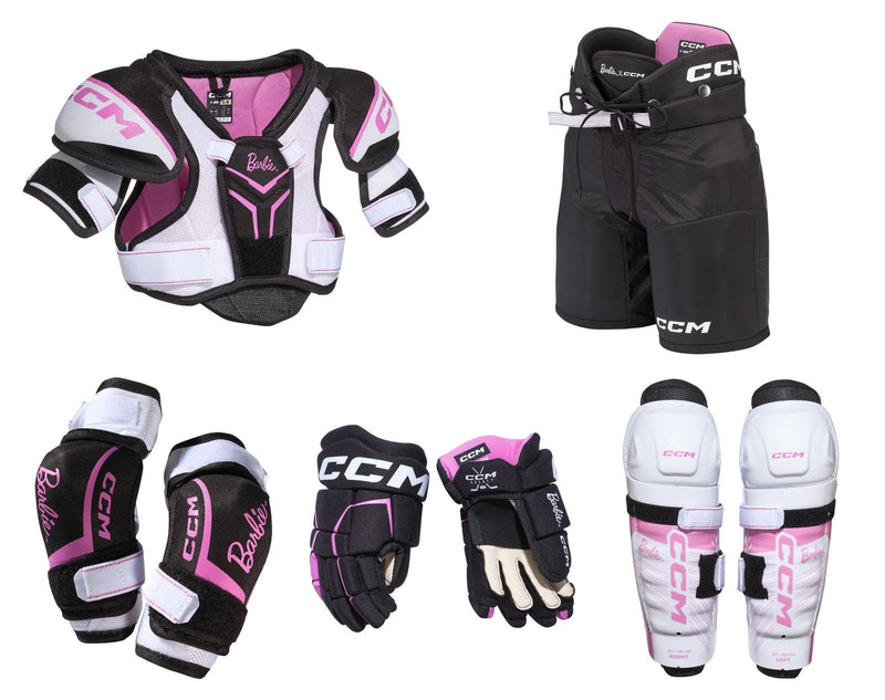 CCM Barbie Hockey Protective Kit, Youth, Assorted Sizes Y3