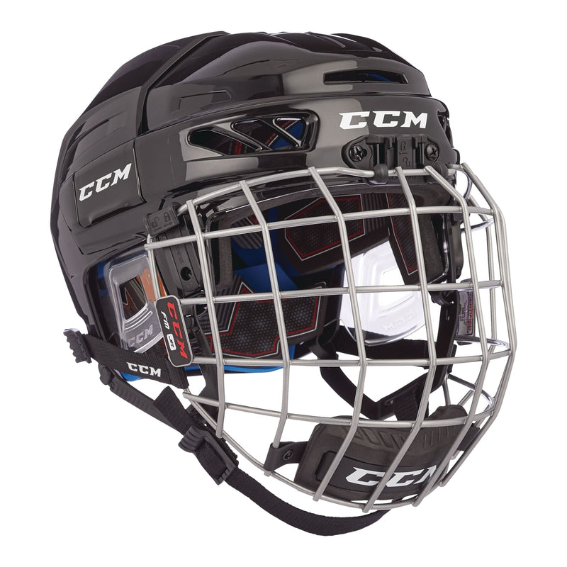 CCM FitLite 3DS Hockey Helmet & Cage Combo, Junior, Black Y5