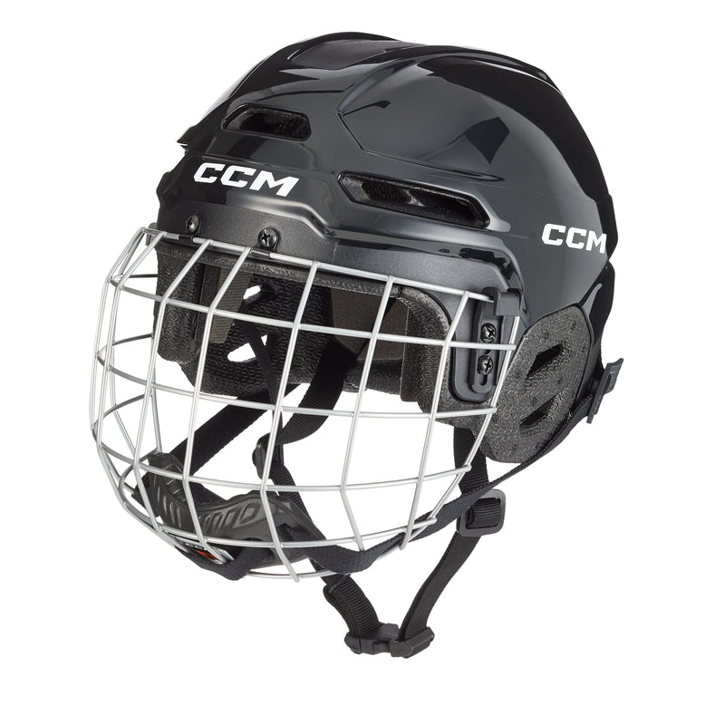 CCM Multi-Sport Hockey Helmet & Cage Combo, Youth, Black Q8