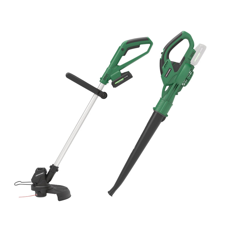 Certified 20V Cordless Line Grass Trimmer & Sweeper Combo W6