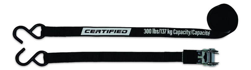 Certified 900-lb Ratchet Standard-Duty Tie Down Strap, 1-in x 15-ft, 1-pk J6