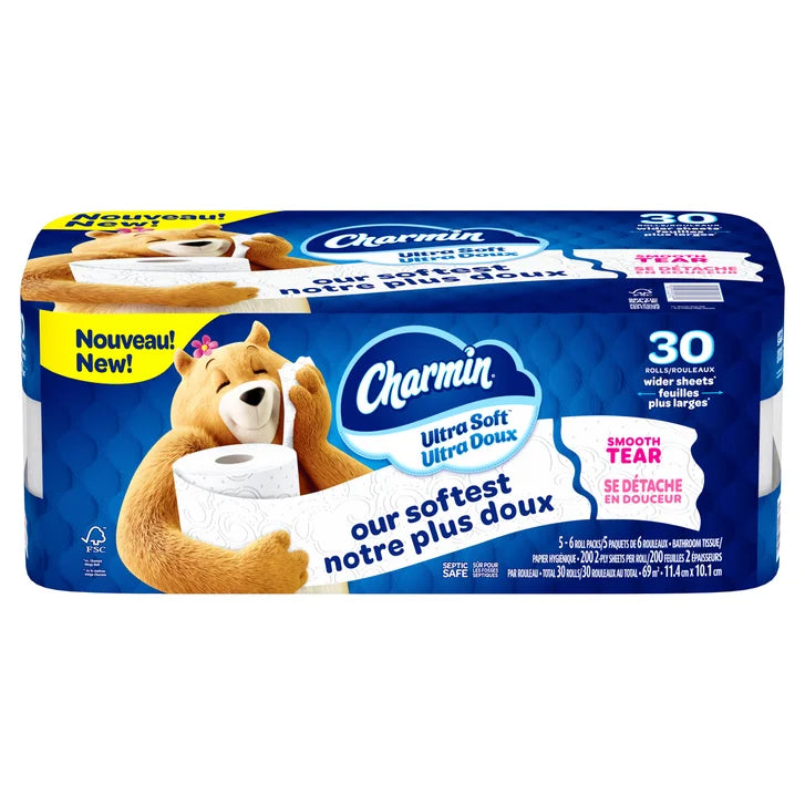Charmin Ultra Soft Toilet Paper Jumbo Rolls, 30 x 200 Sheets P2