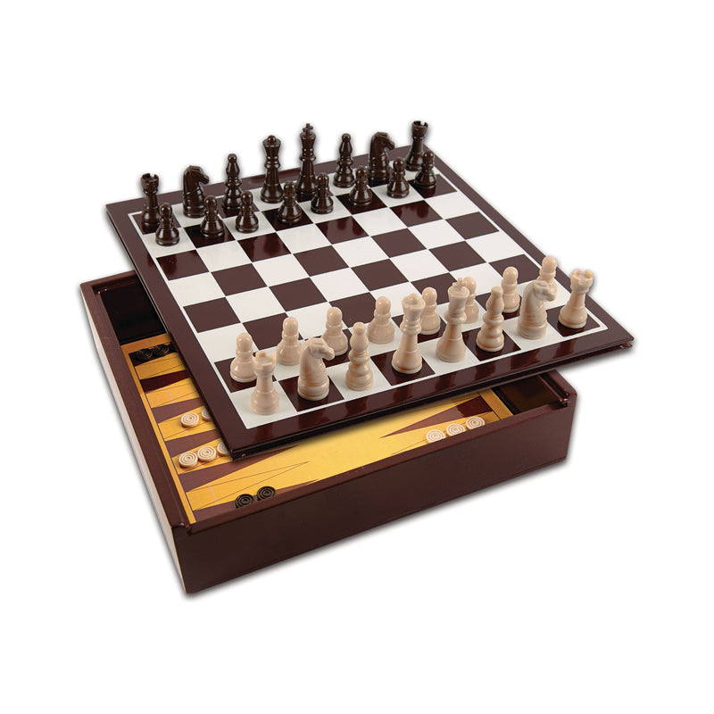 Classic 10-in-1 Wooden Game Set with Durable Storage Box A8