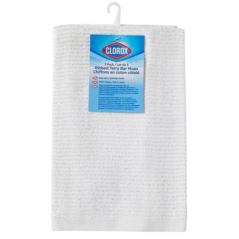 Clorox Ribbed Terry Bar Mop Kitchen Set, 16-in x19-in, 3-pk U1