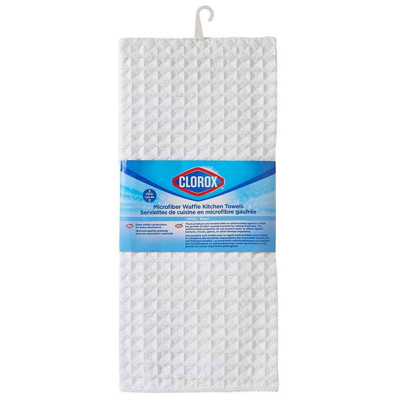 Clorox Waffle Microfiber Towel Kitchen Set, 16-in x 26-in, 2-pk M5