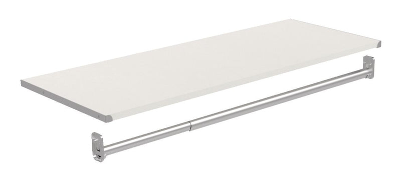 ClosetMaid Modular Shelf & Hang Rod Kit, White I8