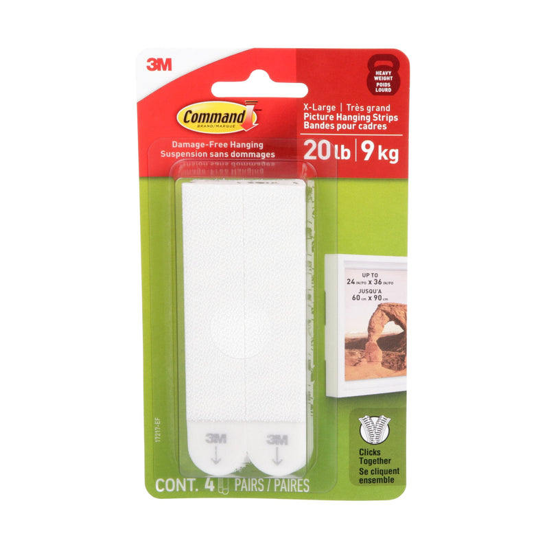 Command 20-lb White Picture Hanging Strips, Pairs, X-Large Strips M6