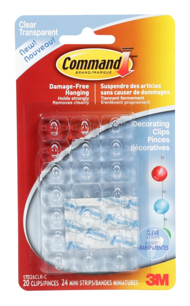 Command Clear Décor Clips and Strips, Damage Free Hanging E3