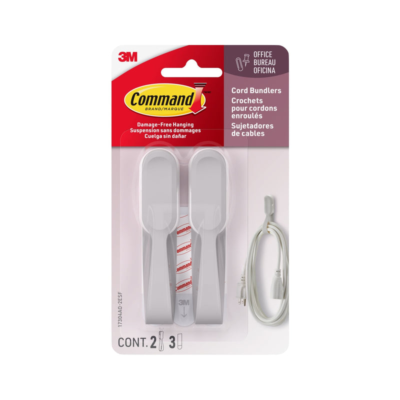 Command Cord Bundlers, 2pk, Grey Z1