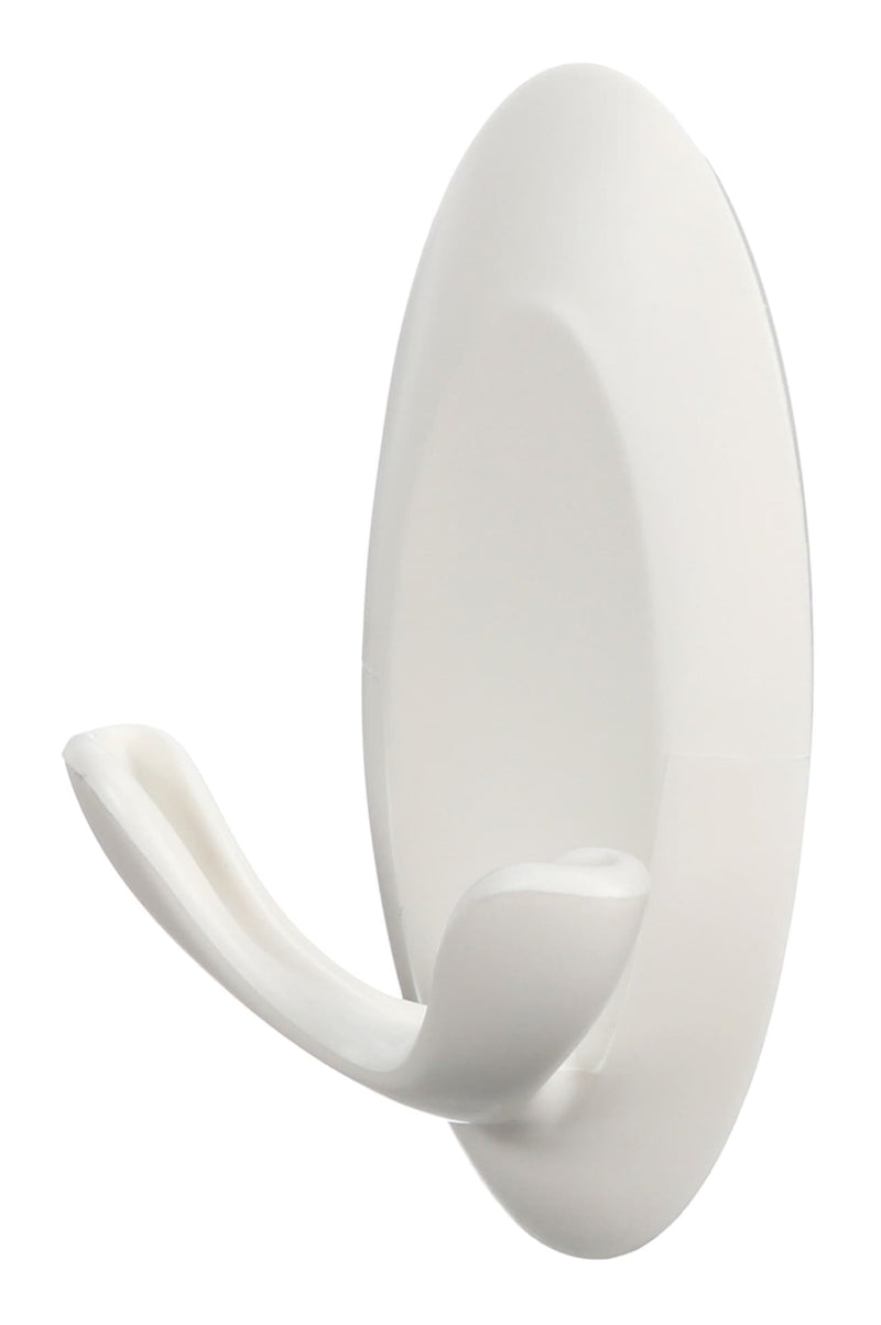 Command Decorative Quartz Double Hook with Adhesive Strips, White, 3-lbs, 2 Strips Per Pack S7
