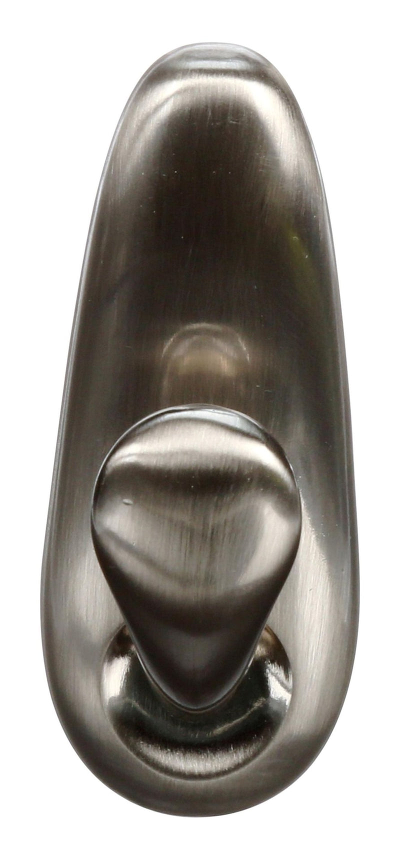 Command Medium Decorative Metal Hook with Adhesive Strips, Brushed Nickel, 3-lbs, 1 Strip per Pack P2