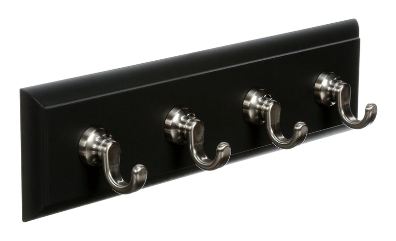 Command Slate 4-Hook Key Rail Organizer with Adhesive Strips, 2-lbs D4