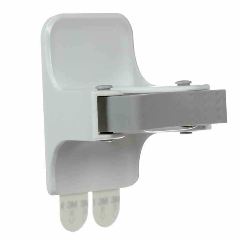 Command Wall-Mounted Mop & Broom Gripper with Adhesive Strips, White, 4-lbs, 1 Strip per Pack T5
