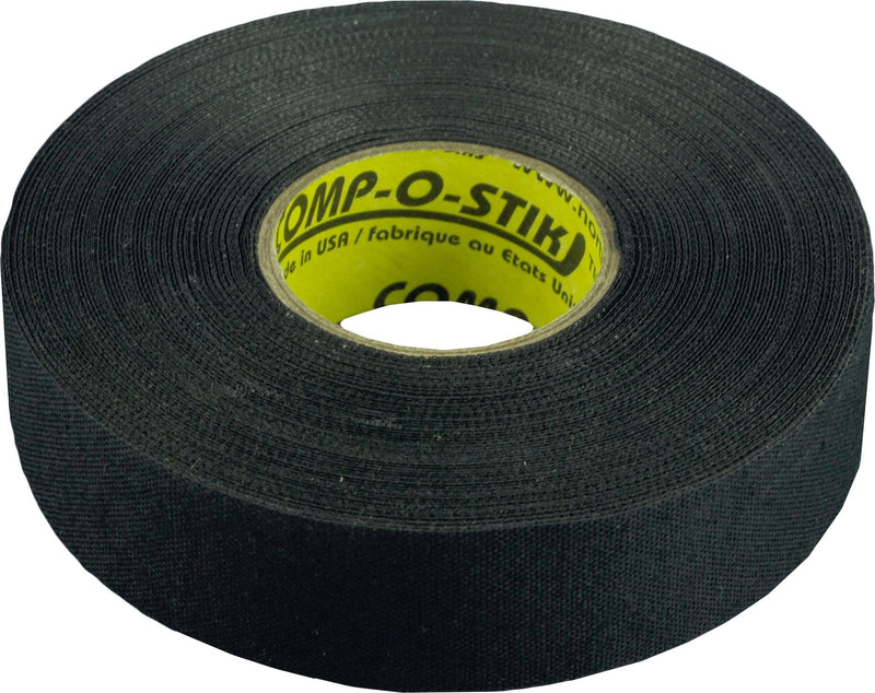 Comp-o-stik Cloth Hockey Stick Tape, Black, 24-mm x 15-m, 4-pk A2
