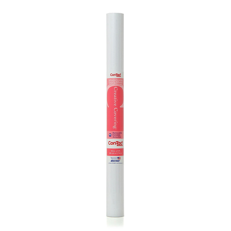 Con-Tact Creative Covering Removable Adhesive Shelf/Drawer Liner, White, 18-in x 9-ft S8