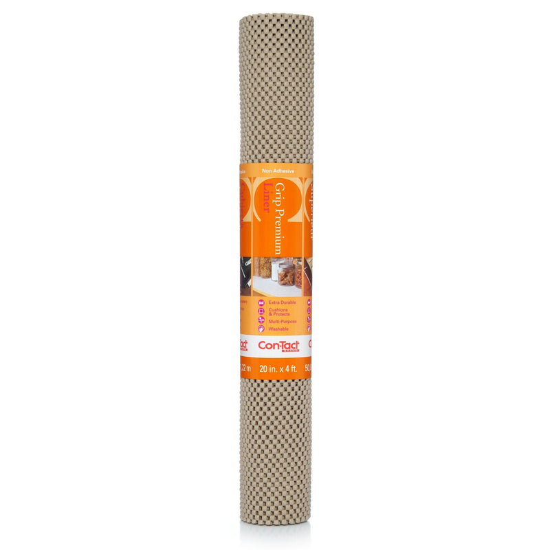 Con-Tact Grip Premium Non-Adhesive Cushioned Shelf/Drawer Liner, Taupe, 20-in x 4-ft K8