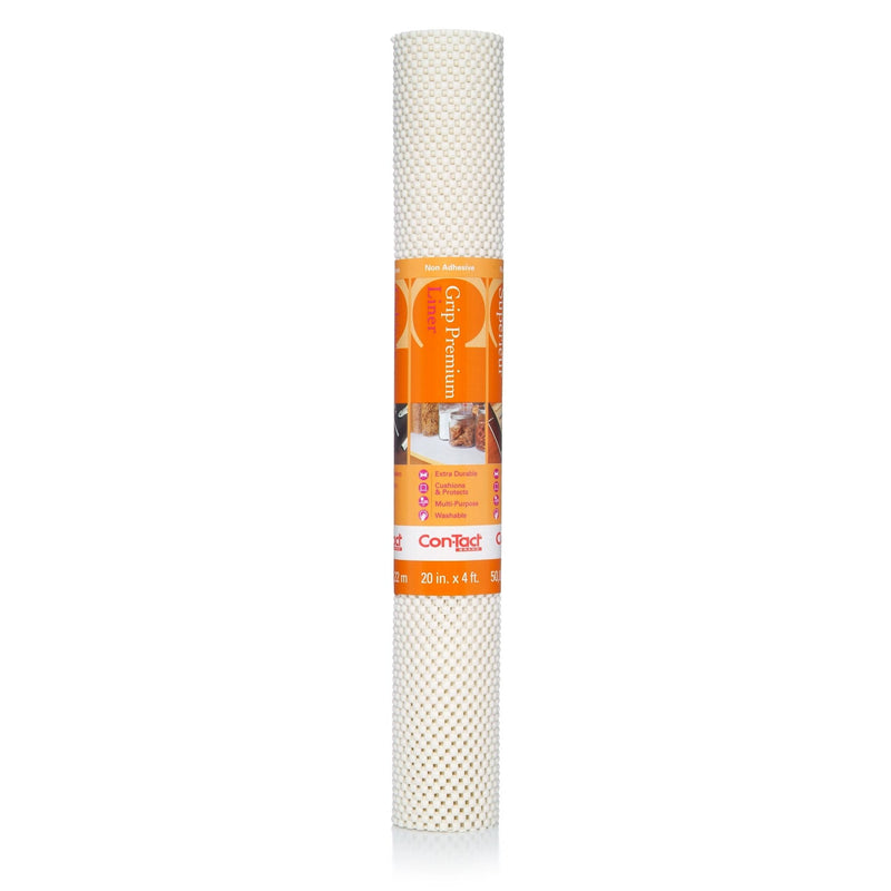 Con-Tact Grip Premium Non-Adhesive Cushioned Shelf/Drawer Liner, White, 20-in x 4-ft G5