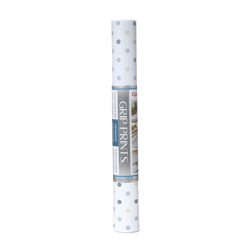 Con-Tact Grip Prints Non-Adhesive Cushioned Shelf/Drawer Liner, Polka Dot Blue, 18-in x 4-ft C9