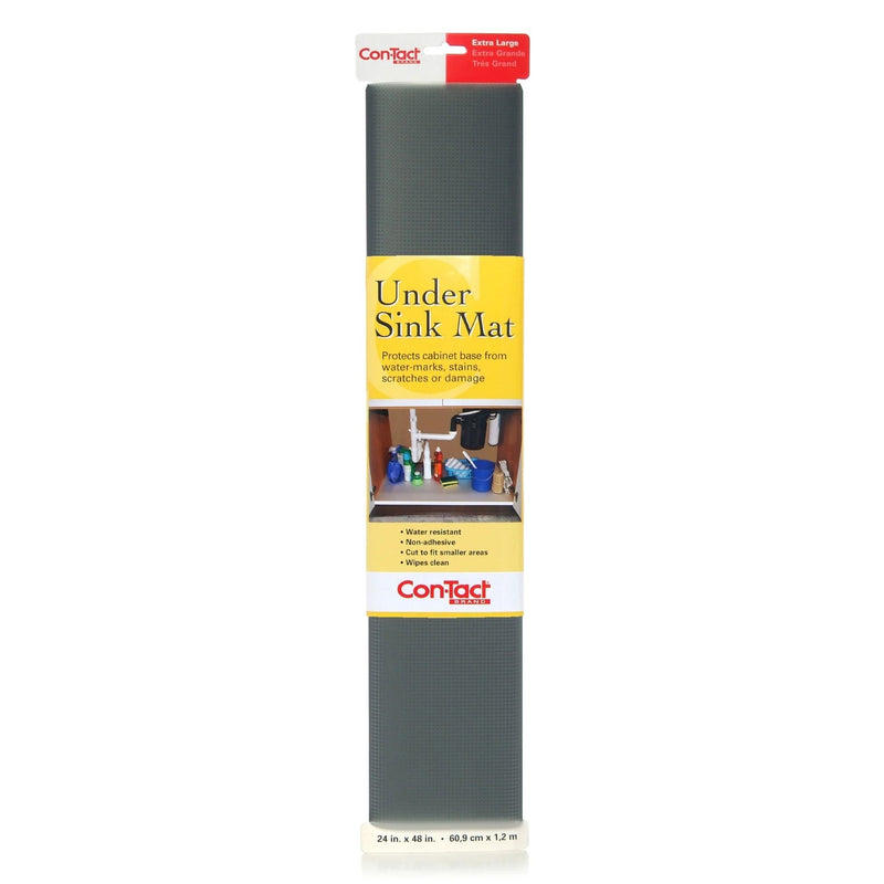 Con-Tact Under Sink Mat Non-Adhesive Water-Resistant Cabinet/Shelf Liner, Clear, 24 x 48-in Q9