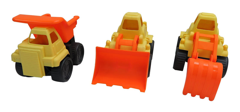 Construction Vehicles Floating Plastic Water Toy, Yellow/Orange, Assorted, Ages 2+, for Summer/Beach Activities N9