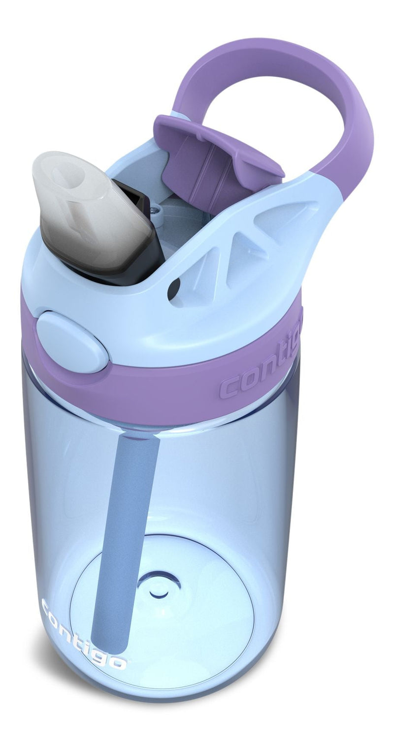 Contigo Aubrey Kids' Water Bottle, 14-oz, Periwinkle/Amethyst, with AUTOSPOUT Lid & Straw N8