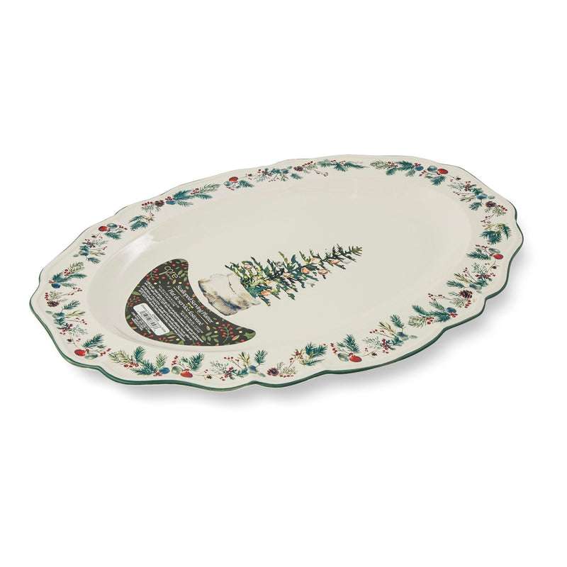 Core Home 29-cm Dishwasher Safe Winter Berry Serving Platter P8