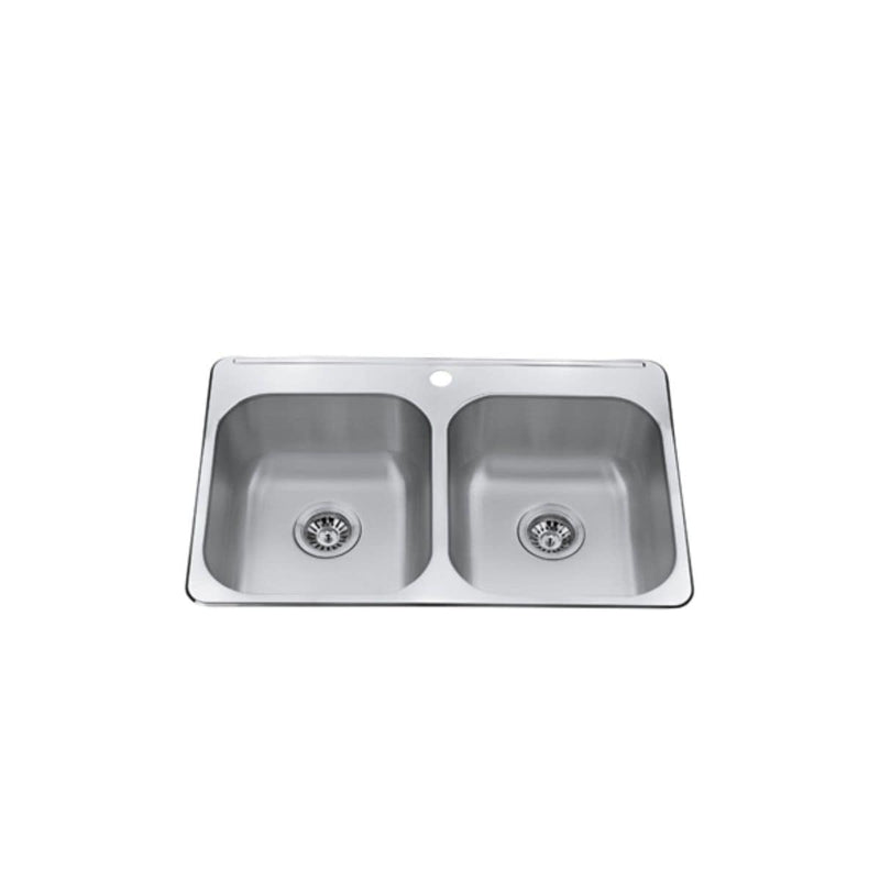 CraftX 31x20x8-in Brushed Satin Stainless Steel Drop-in Sink U5