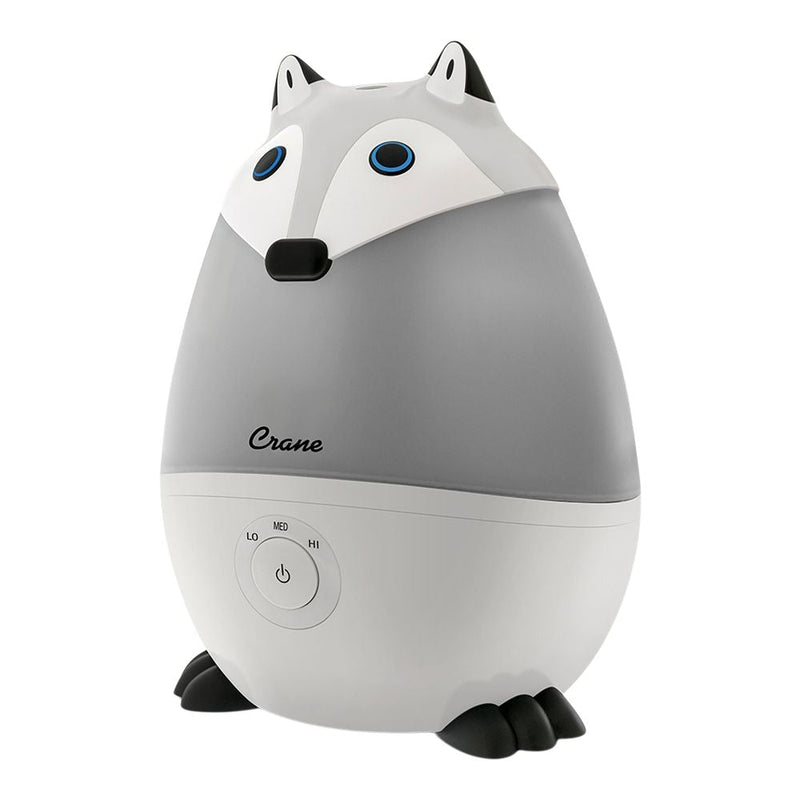 Crane Pediatric Cool Mist Humidifier with Vapor Tray and Diffuser, Raccoon N0