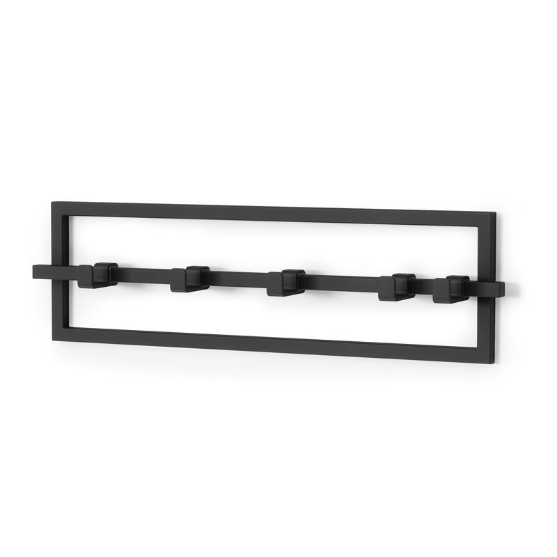 Cubiko 5 Hook Rack, Black J1