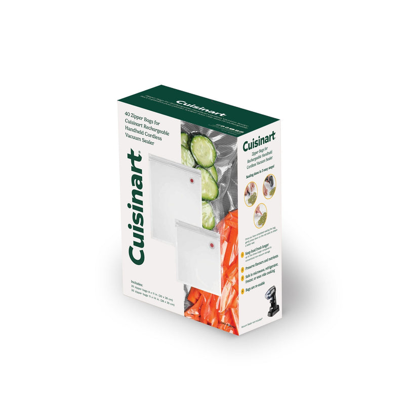 Cuisinart Reusable Zipper Vacuum Seal Food Storage Bags, 40-pk J4