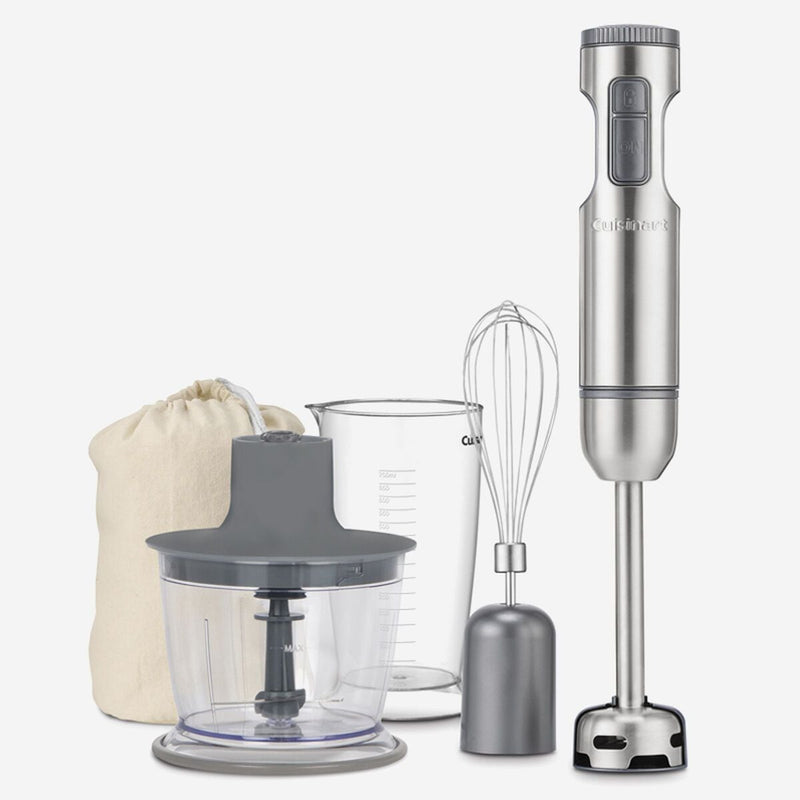 Cuisinart SmartStick 2-Speed Corded Hand Blender with Chopper & Whisk Attachments, Stainless Steel K4
