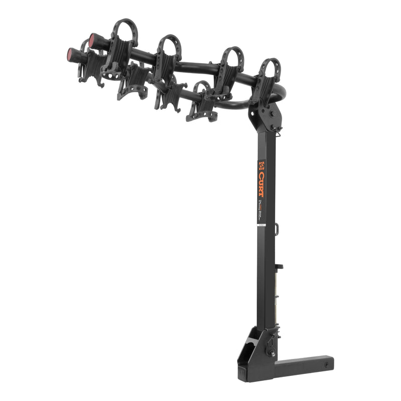 CURT 12126 Premium Hitch-Mounted Bike Rack (4-Bike, 2-in Shank) I8