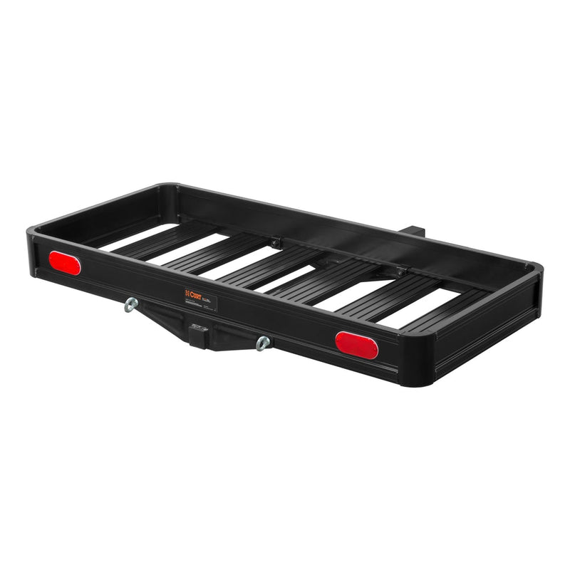 CURT 18113 Aluminum Hitch Mount Basket-Style Cargo Carrier, Fits 2-in Receivers, 49 x 22-in R7