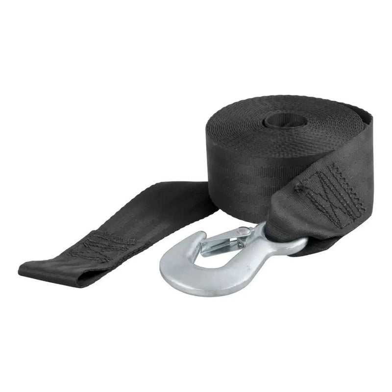 CURT 29451 2-in x 20-ft Nylon Winch Strap with Hook, 3,300-lbs H4