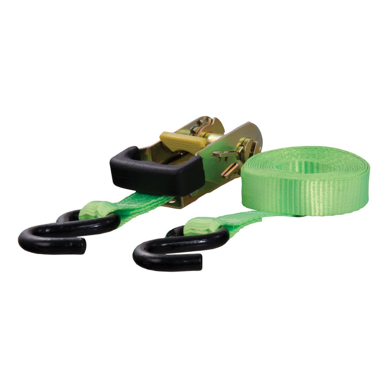 CURT 83027 16-ft Lime Green Cargo Strap with S-Hooks (1,100-lb) A0