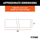 CURT 83066 2-in x 30-ft Tow Strap (9,000-lb, GVW)